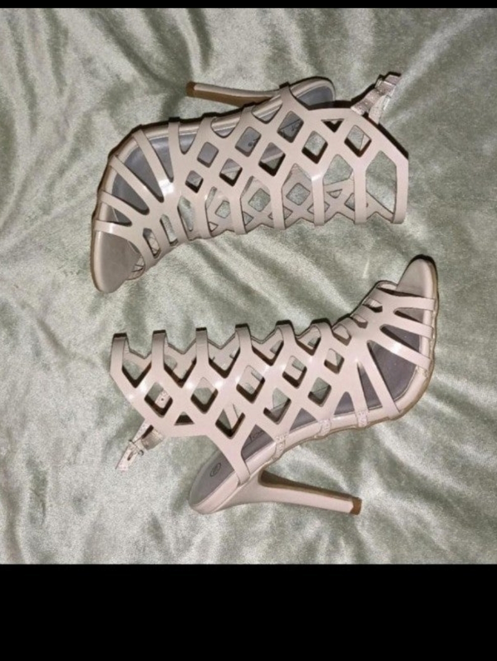 Hot Tomato Blush Cutout Cage High Heel Sandals